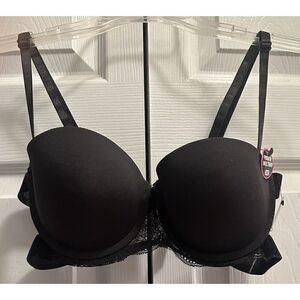 Rene Rofe Lingerie Convertible Black Push-up Bra Size 34C NEW